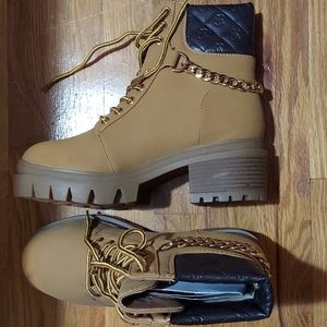 Juicy couture lace up booties